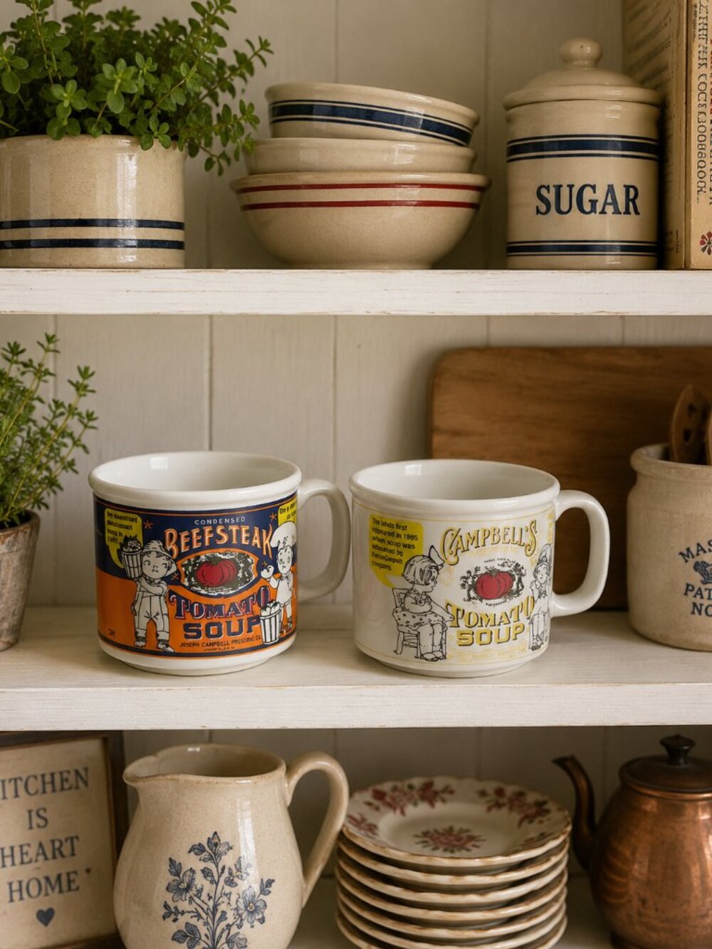 Vintage Look Campbell Soup Mugs